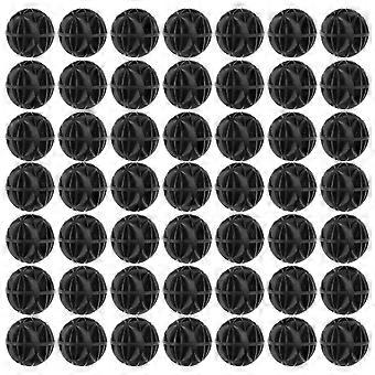 Bio-balles pour aquarium, masses filtrantes pour le nettoyage, 50 pièces, noires