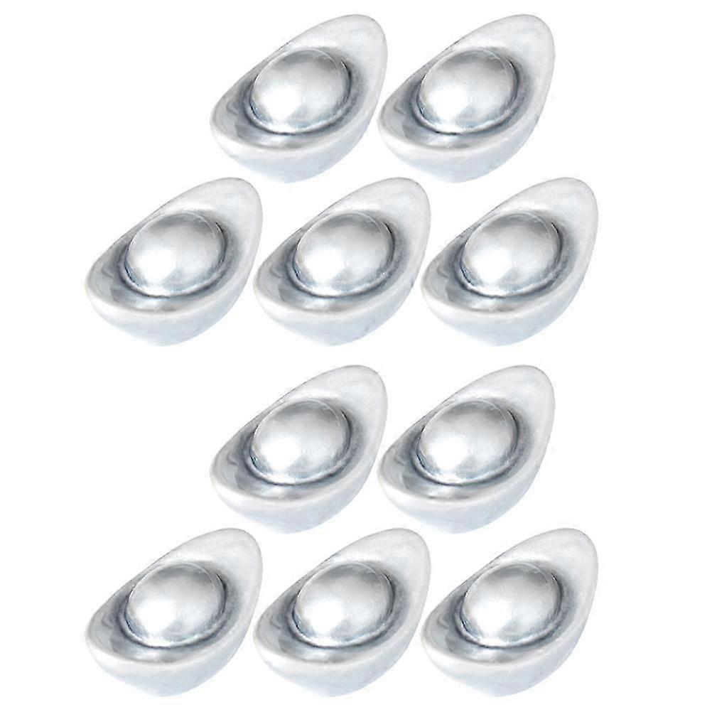 Silver Resin Ingot Statue for Decor 10Pcs Simulation Ingot Models Set