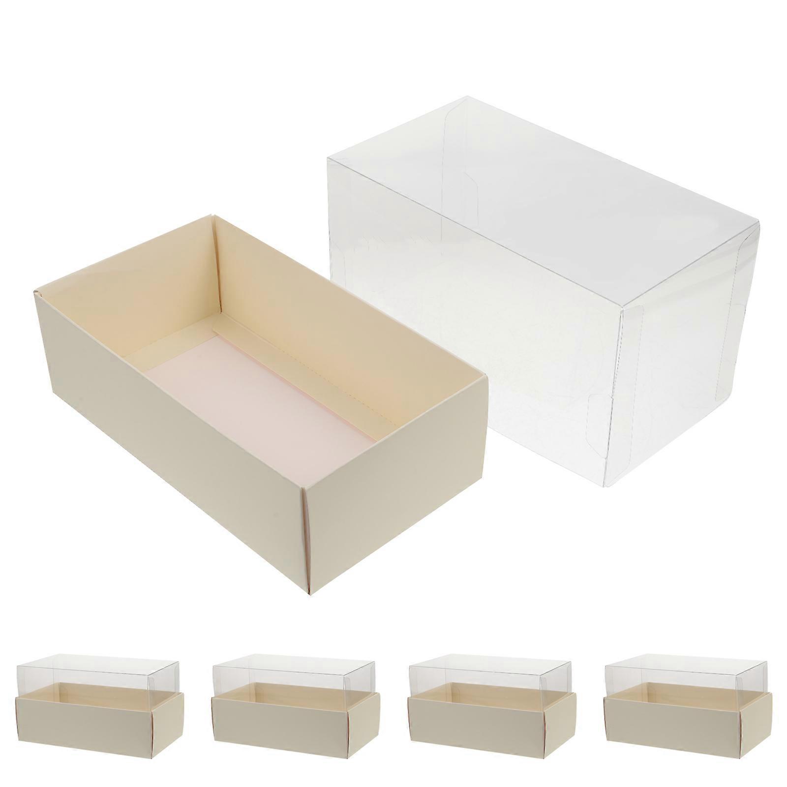 Cake Storage Boxes Macaron Packaging Boxes for Daily Use 5Pcs Multi Color