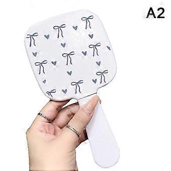 Portable Bow Cute Pink Mirror Comb Handheld Mirror Comb Extracted Integrated Hair Brush Massage Styling Tool Make Up Mirror