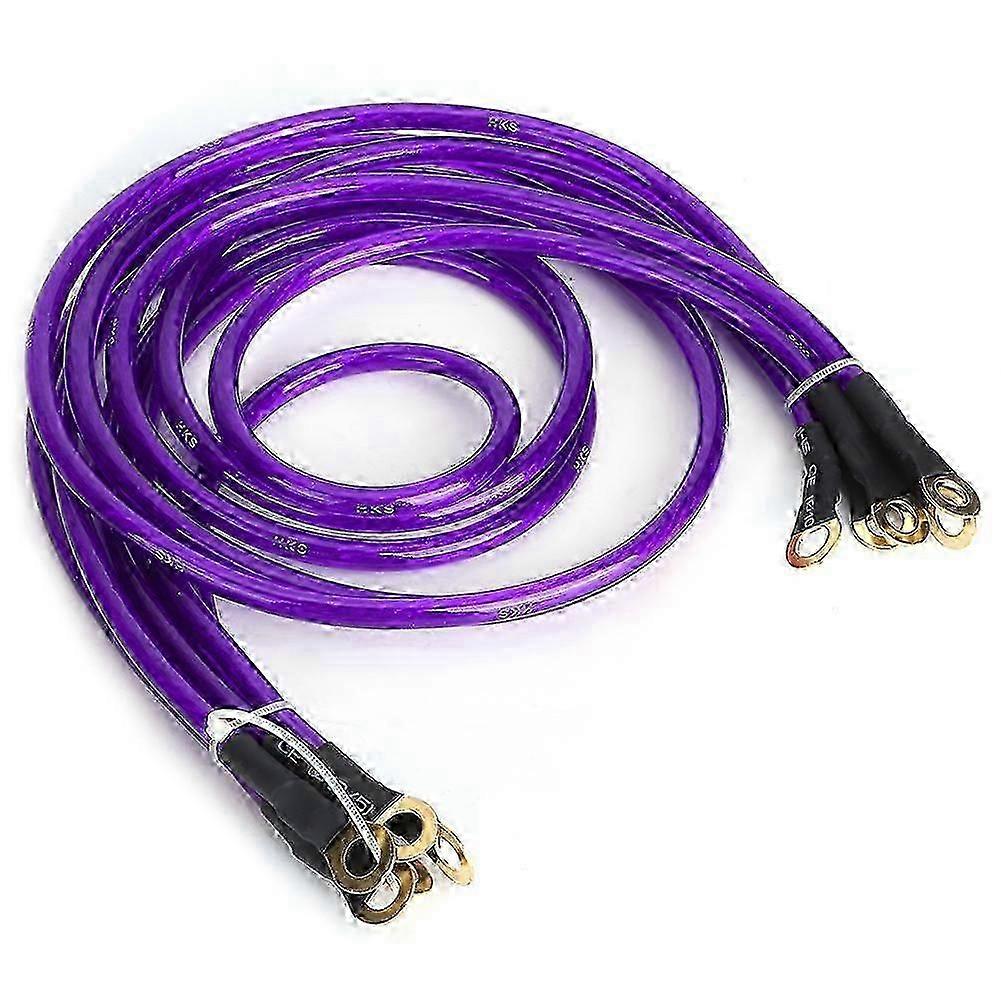 Universal 5-Point Car Grounding Wire Strengthened Ground Cable System Kit ModificationRed