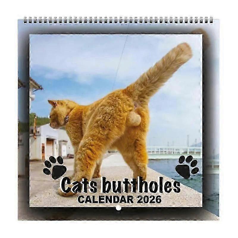 2026 Cat Butthole Wall Calendar