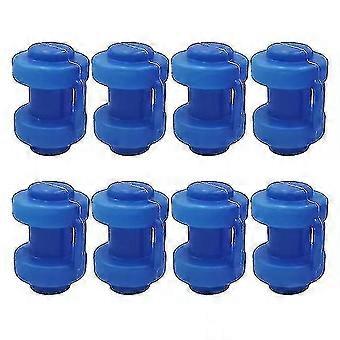 Set Of 8 End Caps For Trampoline Net Bars, 25mm, Blue