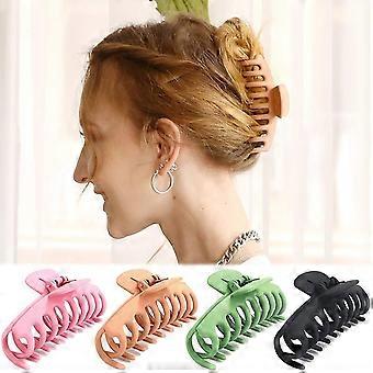Clip per artigli per capelli grandi clip per artigli grandi da 4 pollici senza slitta per donne capelli sottili, clip per capelli forti degli anni '90 per capelli spessi, 4 colori disponibili (4 confezioni)