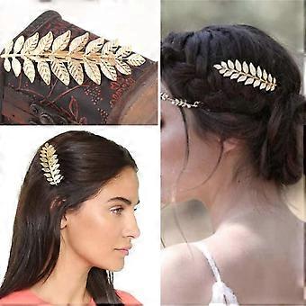 Vintage Leaves Hair Clips Gold Leaf Hairpin Bohemia Leave Hair Barrette Greek Goddess Hair Clip Barrette Metal Leaf Headclip Decorative Hair Accessori