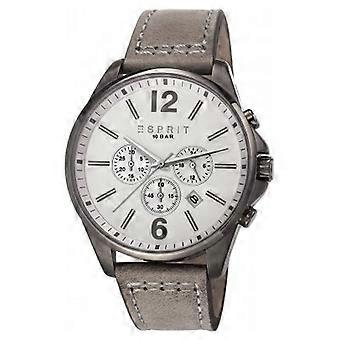 ESPRIT mens watch wristwatch Tallac leather Chrono ES106921004