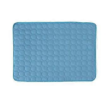 Overheating Prevention Foldable Pet Cooling Mat For Pets Including Dogs And Cats -Blue For Summer Time Home And Car Travel 2Pcs 26-27