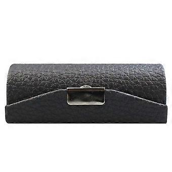 PU Leather Lipstick Case with Mirror, Compact Travel Holder with Secure Clip for Makeup Pouch