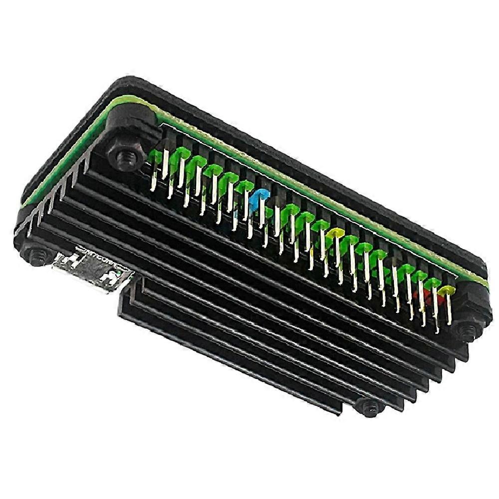 For Raspberry Pi Zero 2W CNC Metal Shell Passive Cooling Heat Sink GPIO Header
