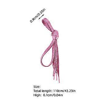 5PCS 1.1m Gold Silk Silver Onion Pearlescent Flat Shoelaces Sneakers Durable Casual Colorful Men Women's Shoe Lace Strings (Light Golden/Pink/White/Bl