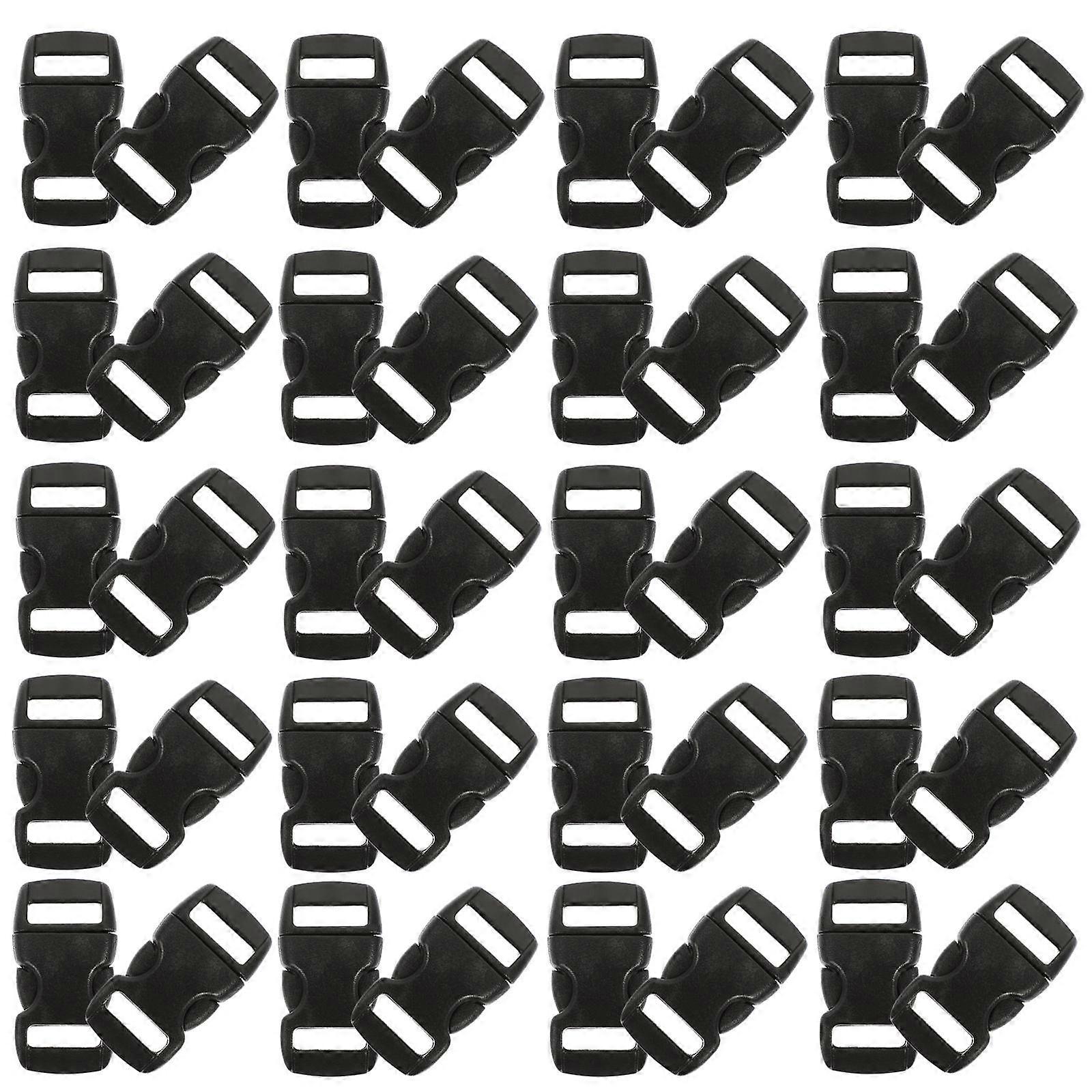 100Pcs Adjustable Buckles Side Release Buckles Multi-function Plastic Buckles Supplies
