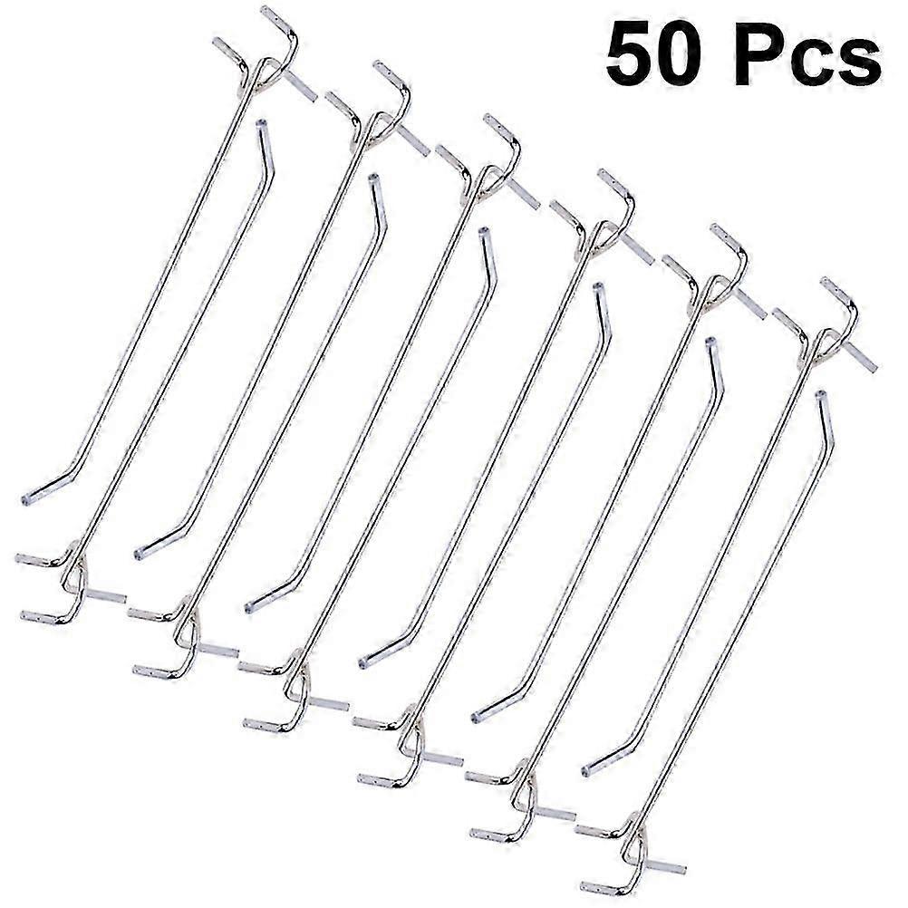 Silver Shelf Hook Hanging Hook for Wardrobe 50Pcs Door Back