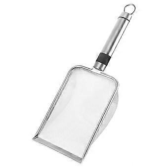Large Stainless Steel Cat Litter Scoop for Effective Sand Sifting Use