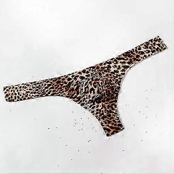 Men's Thong Underwear Leopard Print Microfiber Polyester Spandex Stretch Breathable All Seasons Comfort Fit Hand Wash