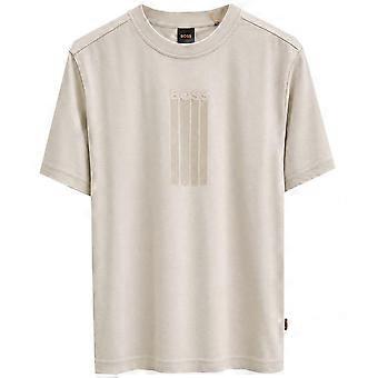 Men's Hugo Boss Casual Hugo Boss Men's Beige Te_Bass T-shirt 