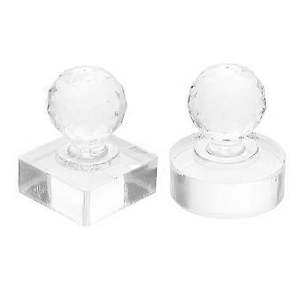 Transparent Eyeshadow Pressing Tool with Stamper Function 2Pcs Included