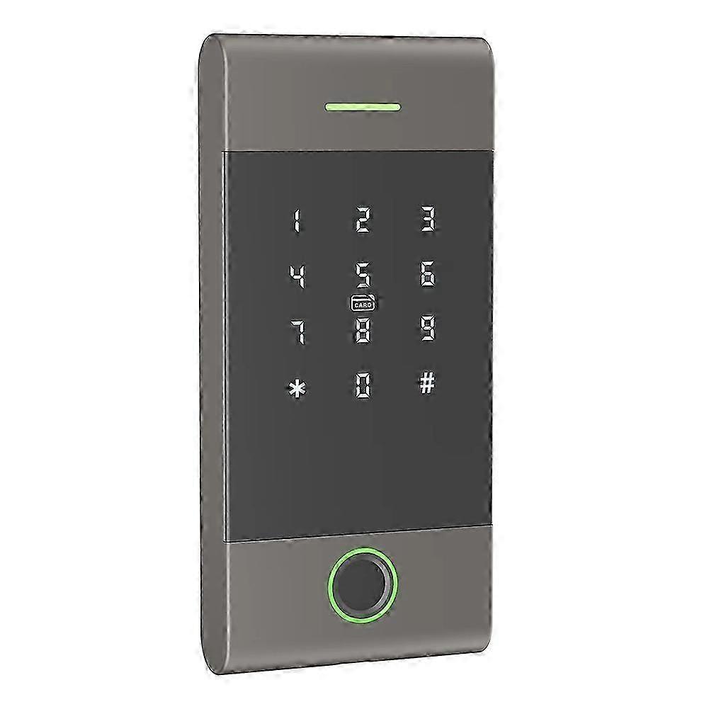 IP65 Rainproof Access Controller Reader TTLock APP Remote Control Metal Support Fingerprint Card Password App Black