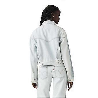 Levis Womens/Ladies Striped Cotton Denim Trucker Jacket