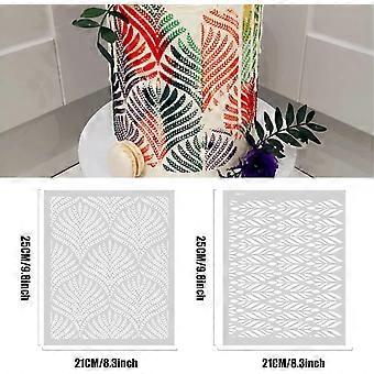 Cake Template Stencil - Hollow Lace Design Embossing Molds (2PCS)