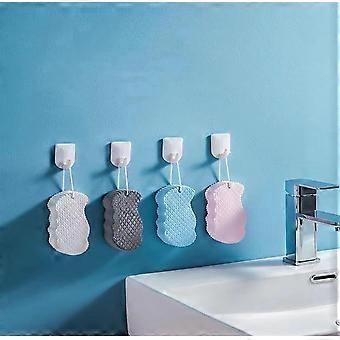 Conjunto de 4 esponjas de banho com padrão de escamas de peixe em três dimensões para banho, sem agredir a pele do bebê e sem dor.