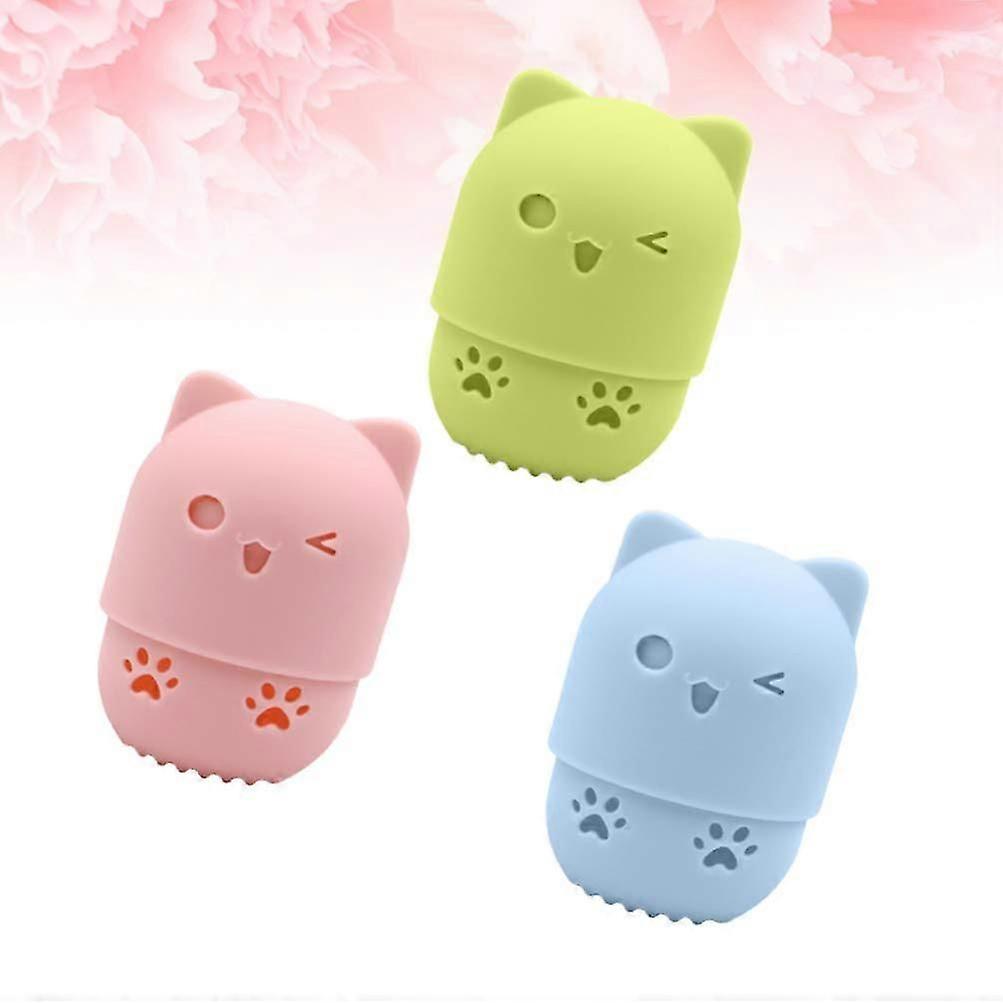Reusable 3Pcs Makeup Sponge Travel Case Carrying Case for Blending Sponge