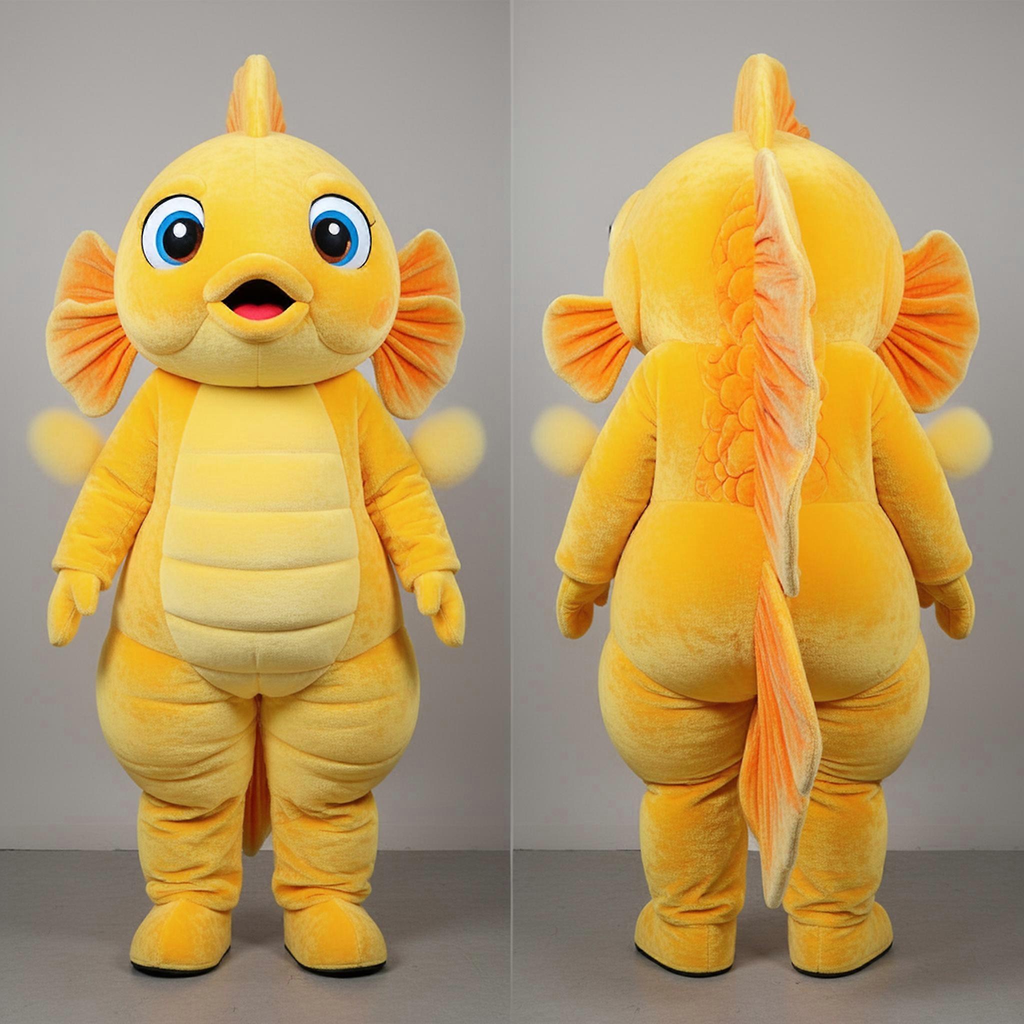 MASTICOT Yellow Velvety Betta Fish Mascot