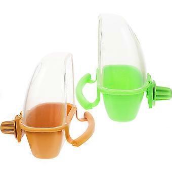 Bird Food Holder Hanging Feeder for Cage 2Pcs Bird Feeder Bowl Set