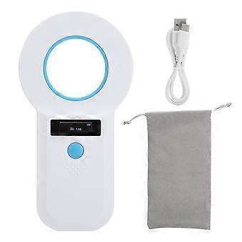 Animal Tag Scanner Portable OLED Pet Dog Cat Label Reader 134.2kHz W90B EMID/FDXB(White )
