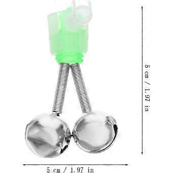 10 Pcs Bobbers for Fishing Bell Alarm for Fishing Pole Fishing Twin Bells Fishing Rod bite Bait Warning Light at Night Fishing Tackle Sea Pole Alarm B
