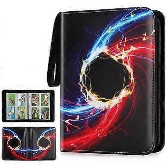 4 Pocket Trading Card Binder 440 Capacity with Removable Sleeves for Pokemon and Sports Cards