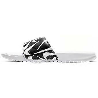 Nike Benassi Jdi Print Slide 'White Black Swoosh' 631261-106