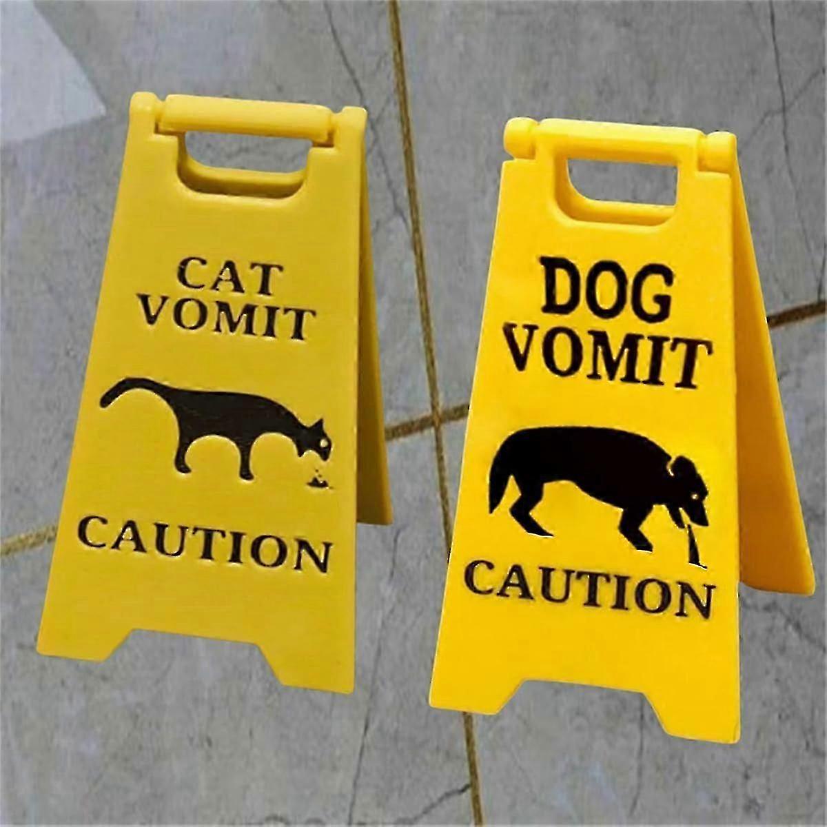 Yellow Dog Vomit Warning Sign