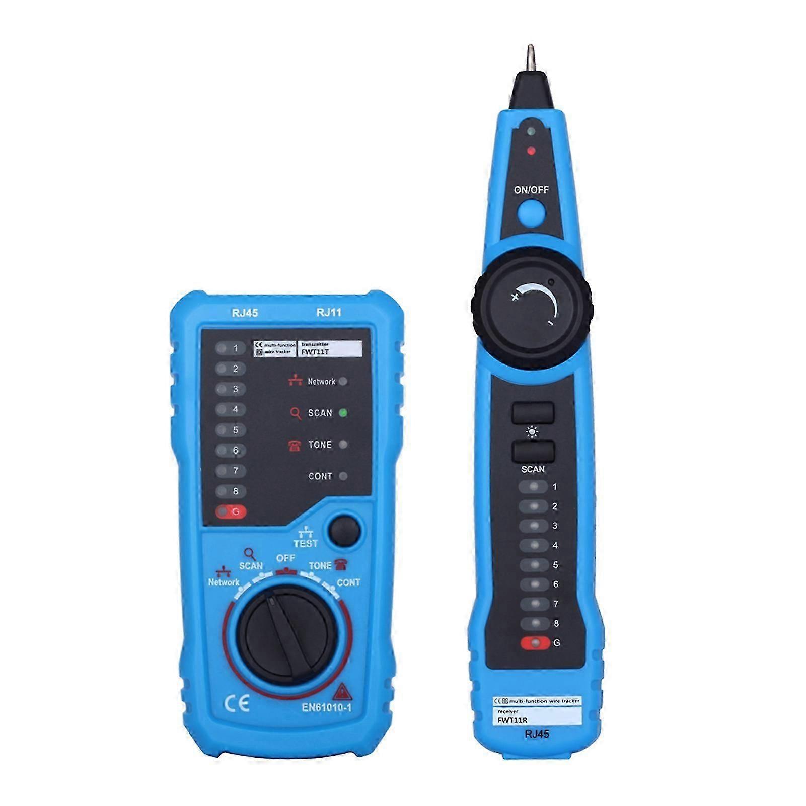 Wire Tracker Cable Tester Multi-functional Handheld Line Finder Cable Testing Tool for Network Maintenance for Network Cable Collation Continuity Chec