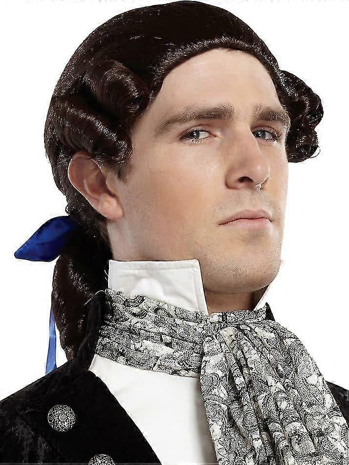 Ponytail Bow Brown Wig compatible with Men