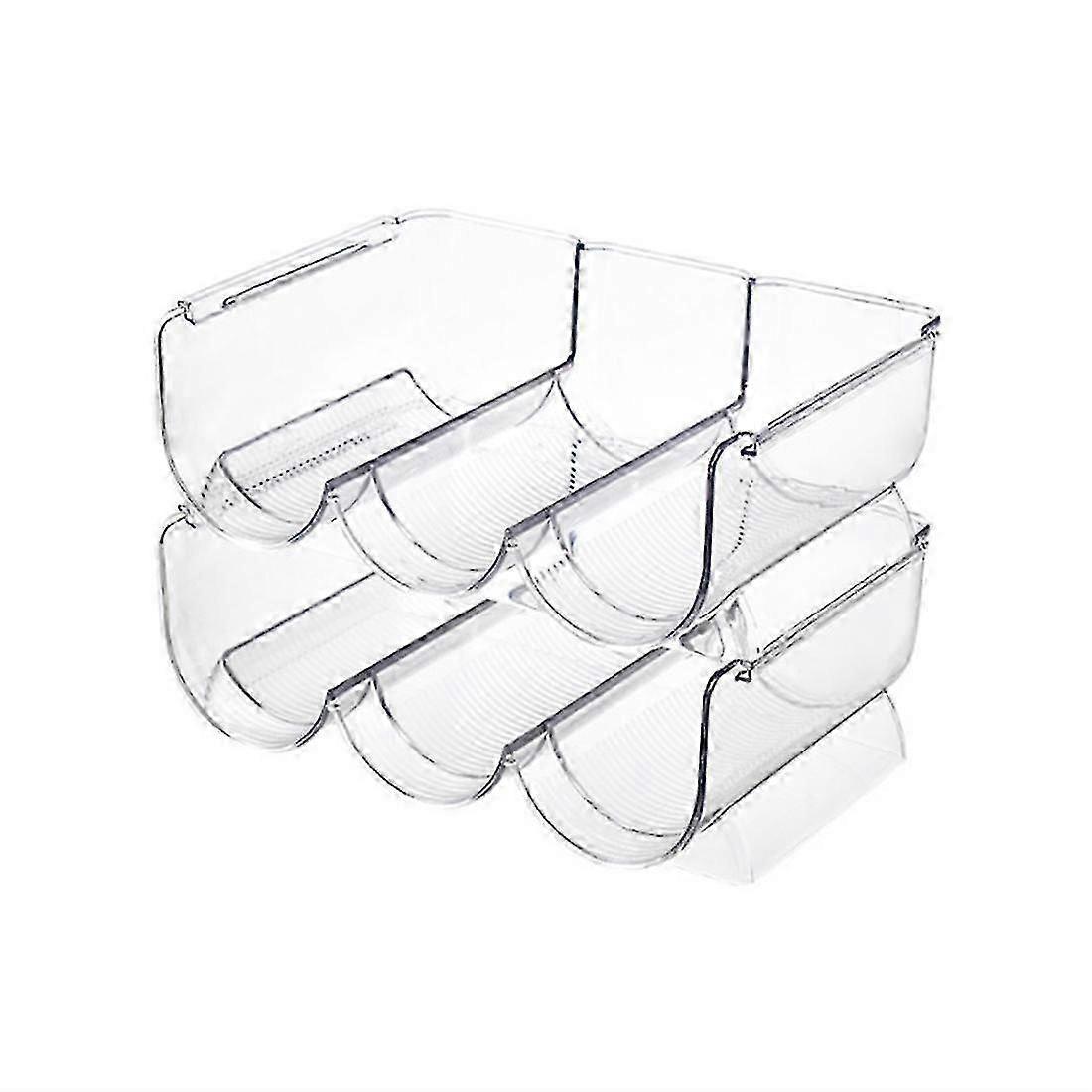 3-Bottle Stackable Clear Plastic Bin