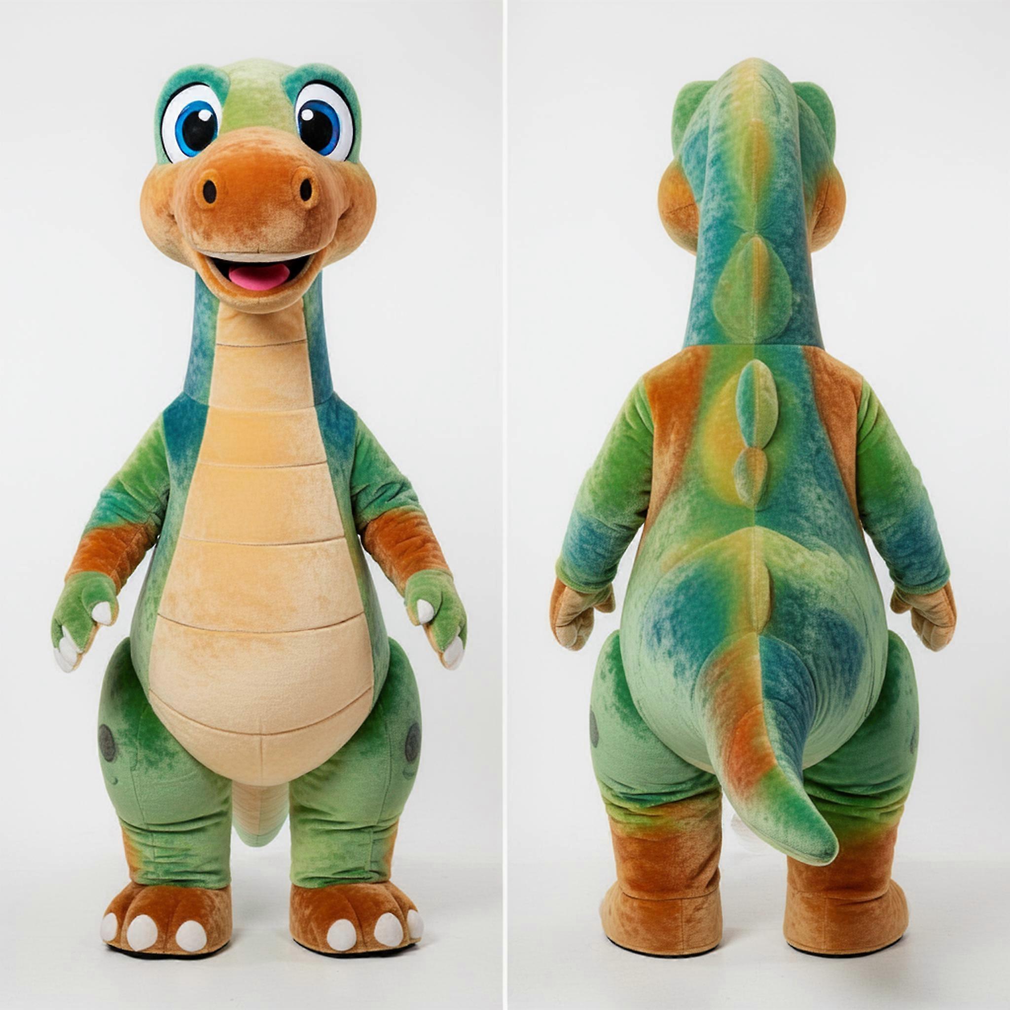 MASTICOT Tan Gentle Giant Brachiosaurus Mascot