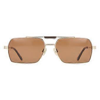 Salvatore Ferragamo SF332S 745 Zonnebril met volledig montuur voor heren, pilotenmodel, UV3, origineel