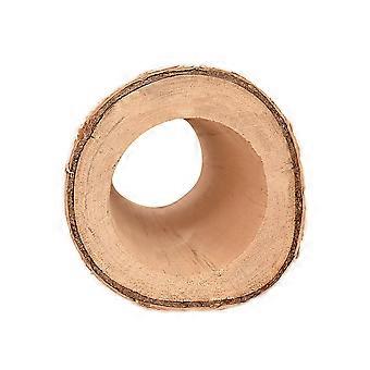 Solid trætunnel til gnavere, f.eks. hamster, med tyggeoverflade. 1 stk.