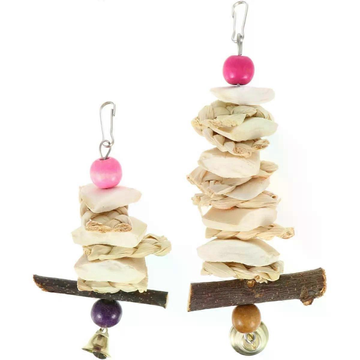 Bird Cage Hanging Cuttlebone Chew Toy 2pcs with Hook