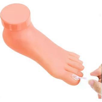 Nail Art Practice Foot Model for Beginners Lightweight Rubber Manicure Tool for Practice Applying Nail Polish and Manicures Training