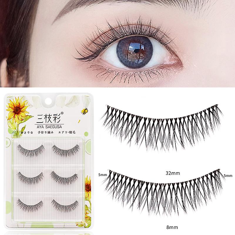 Faux Eyelashes Natural Look Wispy Extension Long Lashes False Eyelashes