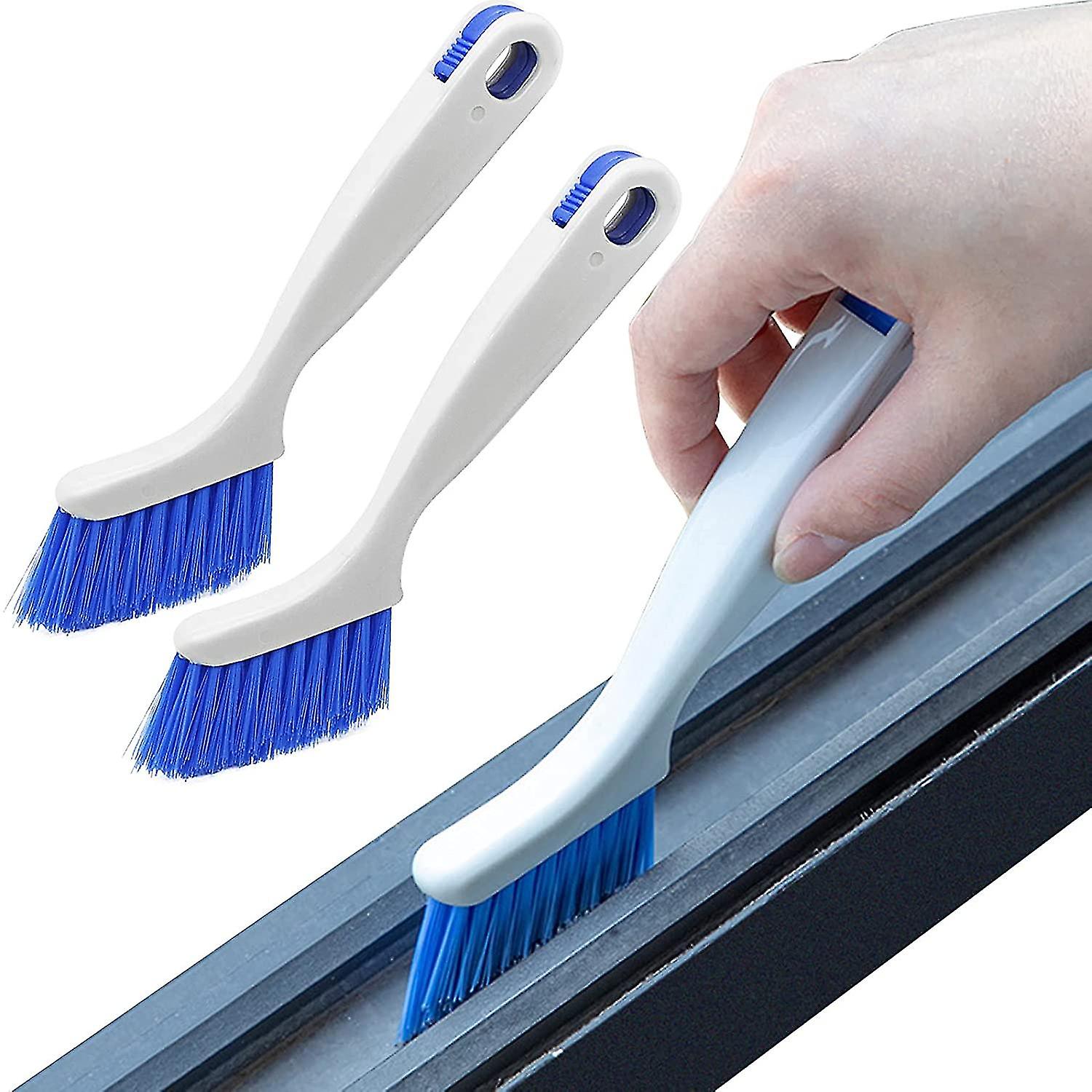 2 Pcs Window Track Cleaning Brush, Hand-held Window Cleaning Brush Tool Blind Cleaner
