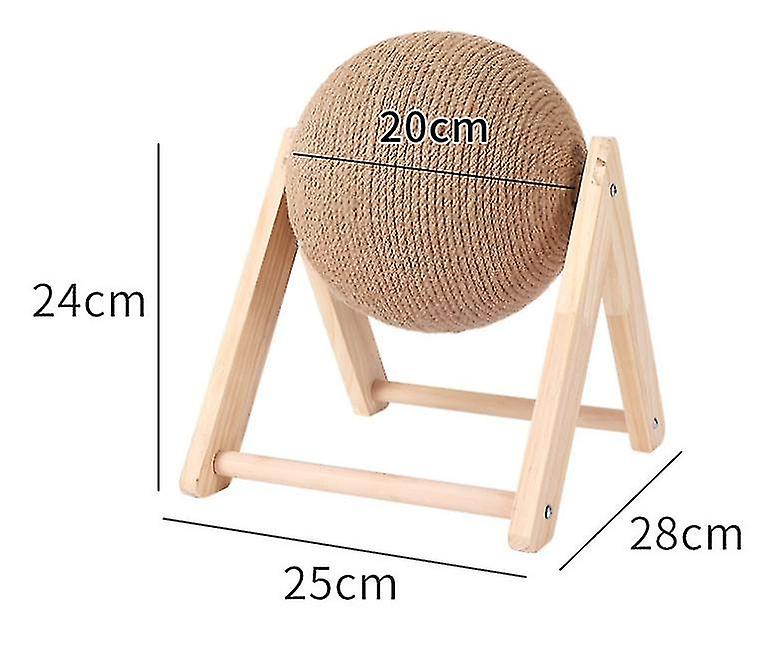 V-shaped Wear-resistant Cat Scratching Ball, Solid Wood Vertical No Debris,self-entertaining Cat Artifact