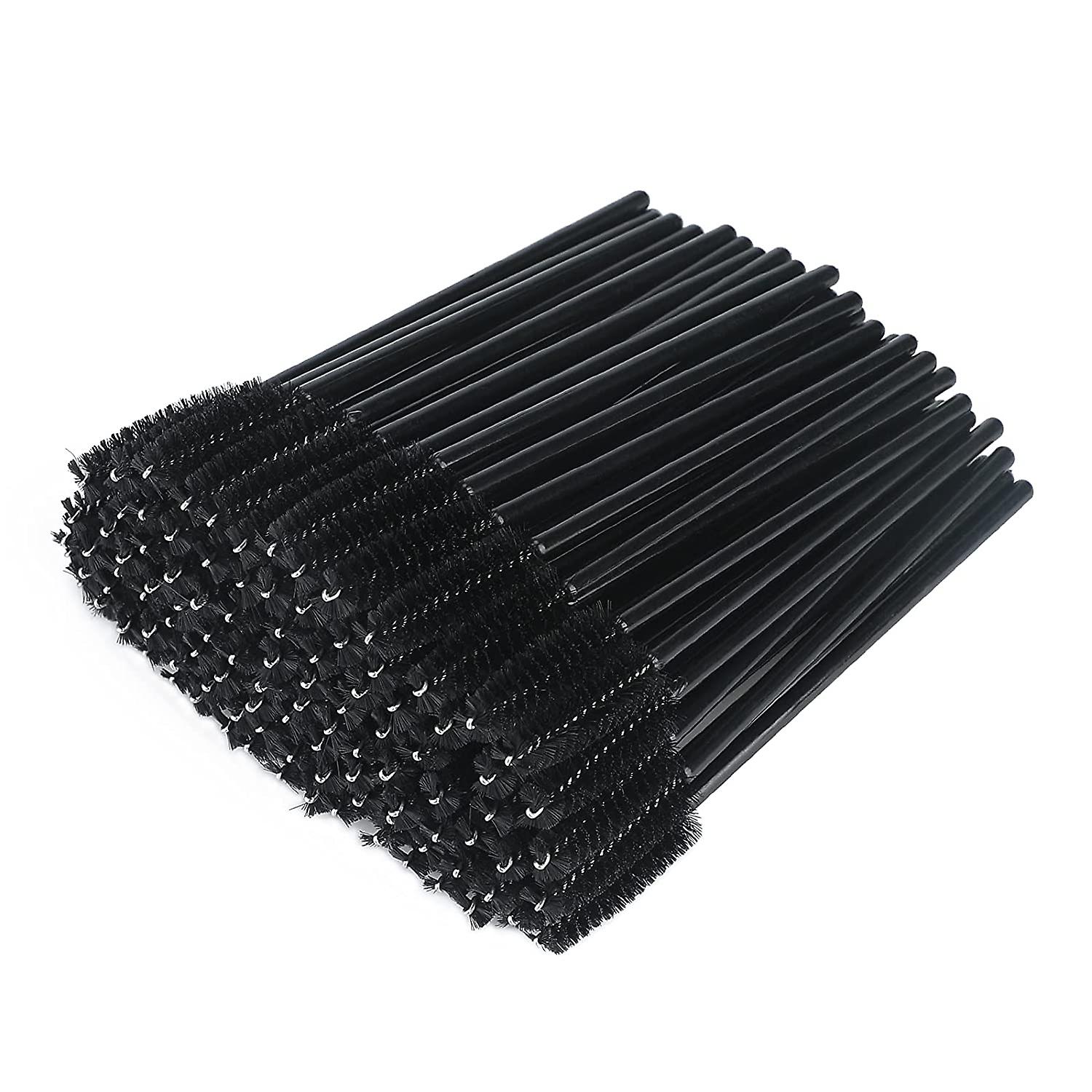 Disposable Eyelash Mascara Brushes Wands Applicator Makeup Kits 100 Pack (Black)