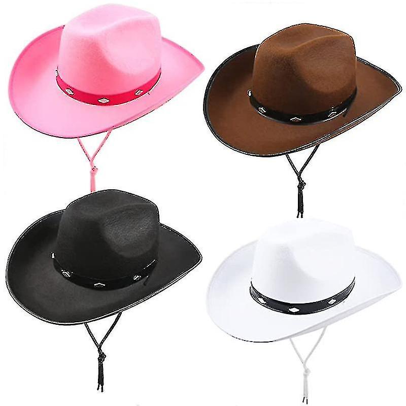 Klassische Filz Wide Brim Western Cowboy Hüte Panama Hut Cowgirl Hüte Fruugo DE