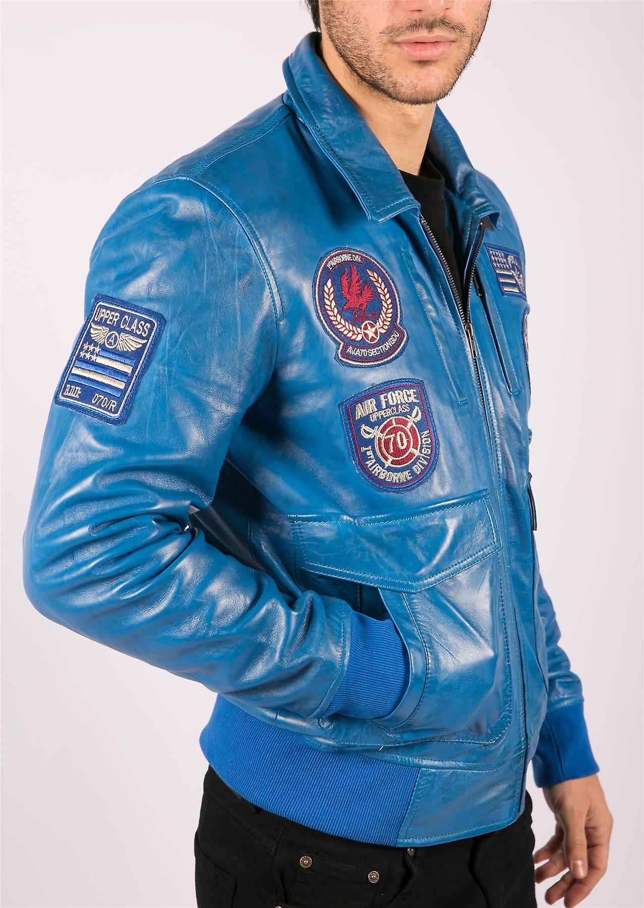 Real Leather US Aviator Air Force Pilot Flying Bomber Jacket