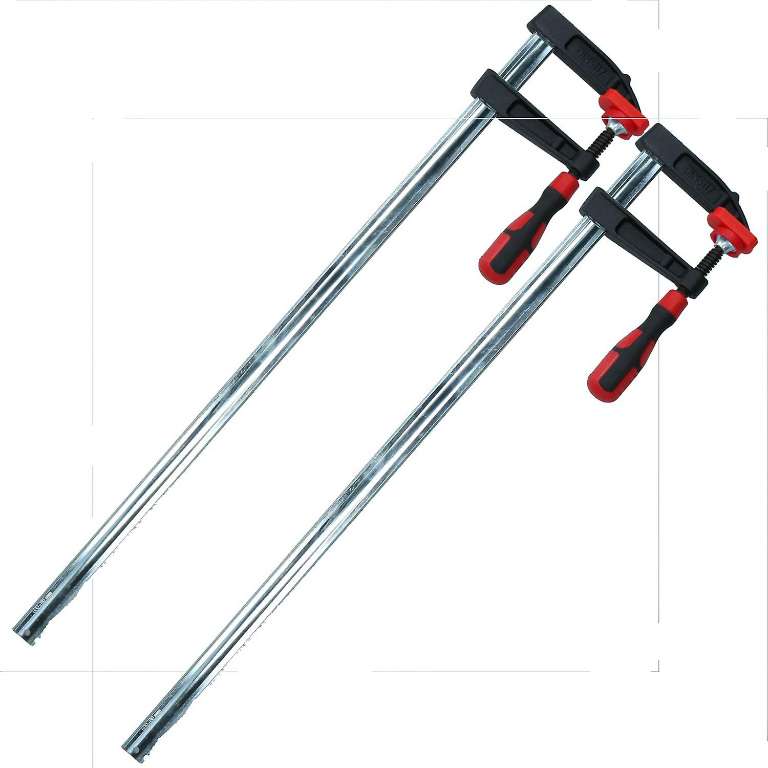 2pc Sliding F Clamps Bar Profile Clamp Holder Fastener Fastening Tool 600 x 80mm