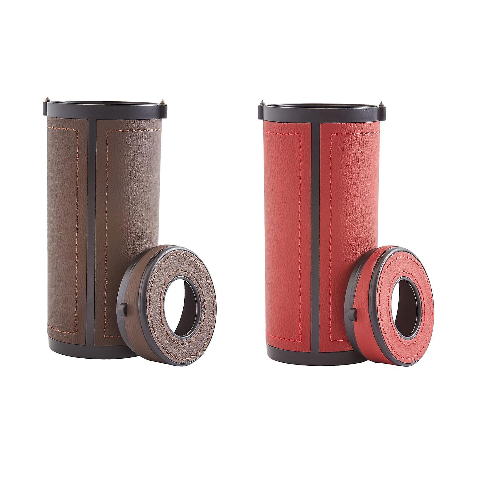 2kpl universaali sylinteripehmopaperilaatikko auto sisustustarvikkeet ruskea ja punainen