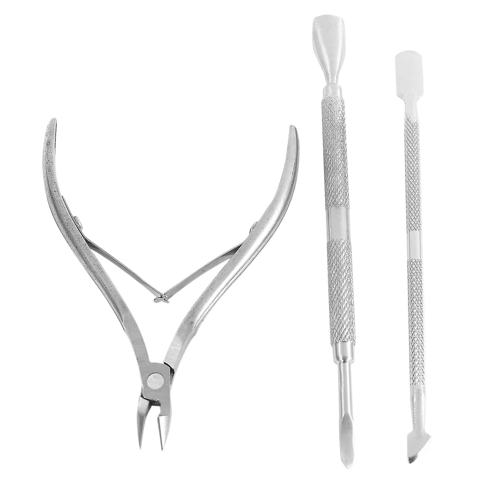 Pince à clous avec tondeuses Pusher Pack De 3 Manucure Scraper Tool