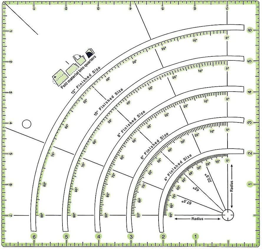 1 Piece Of Acrylic Patchwork Ruler, With Precise Size And Cut, Used For Size Measurement For Sewing